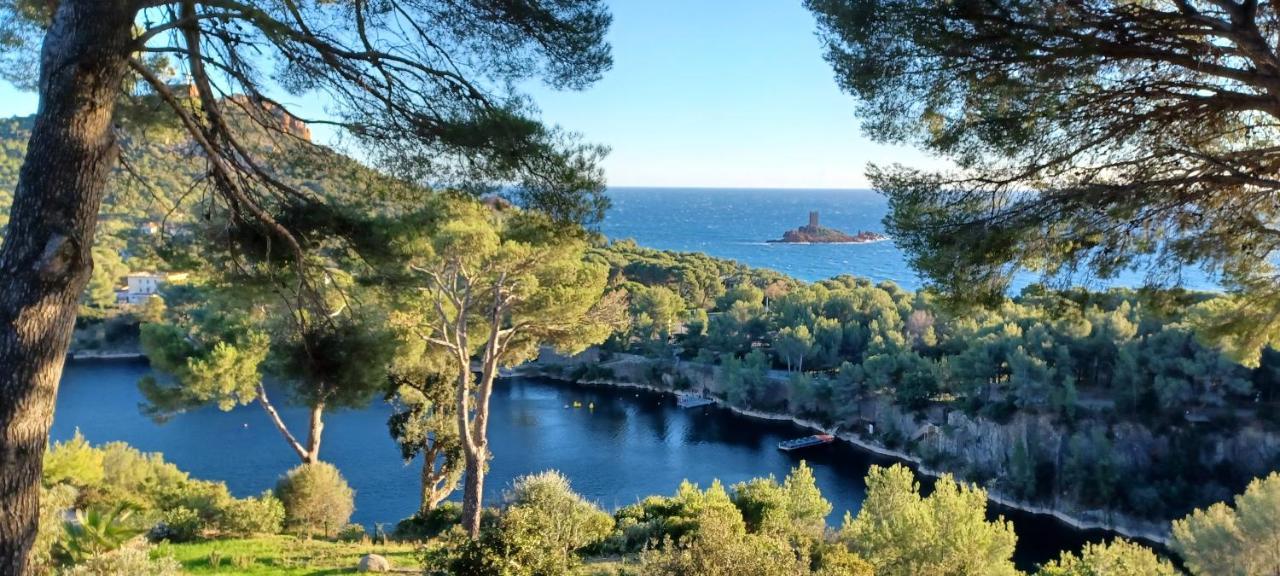 Le Dramont Appartement Vue Panoramique Mer Lac Foret Сен-Рафаэль Экстерьер фото